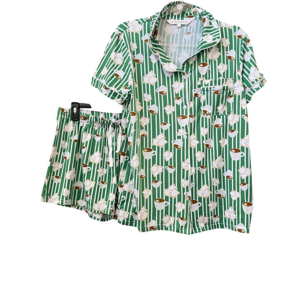 Royal Standard Beignet Pajama Set Size Medium Large Southern New Orleans